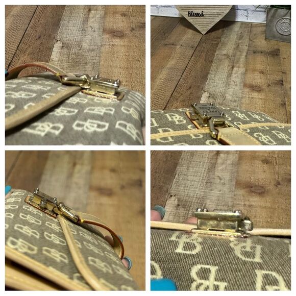 Dooney & Bourke Tan Monogrammed Canvas Logo Wallet Clutch - Picture 4 of 12